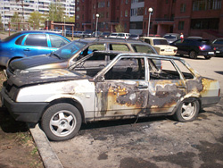 С начала 2009 года в Автозаводском районе Тольятти сгорели 59 автомобилей